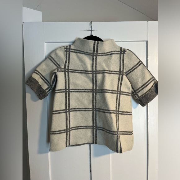 MOTH Anthropologie Wool Blend Sweater Top plaid Turtleneck Size Medium - Picture 3 of 7